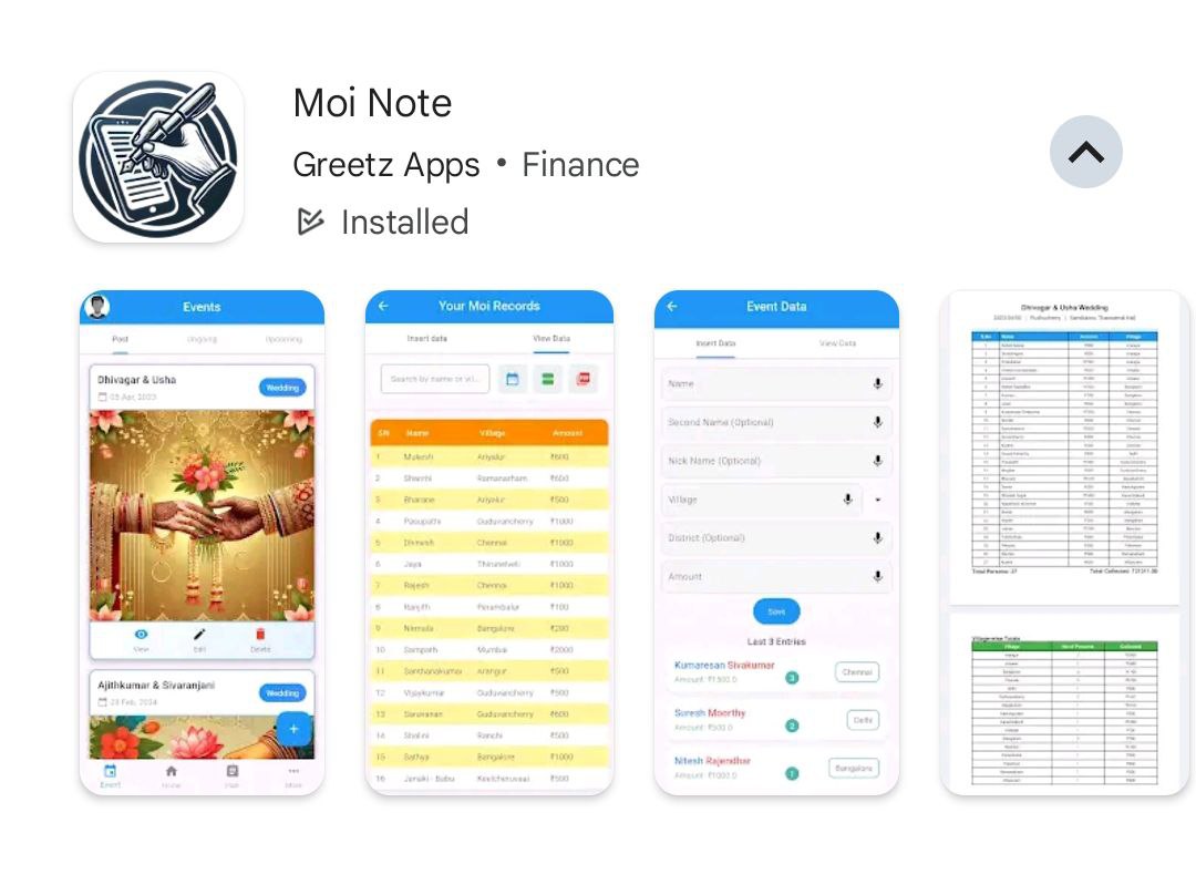 Moi Note - Records and Reports